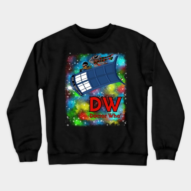 Doctor Wha? Crewneck Sweatshirt by RhinoChild